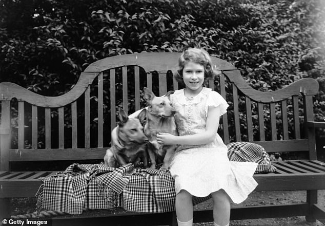 The late Queen Elizabeth owned a whopping 83 corgis and dorgis over 14 generations (pictured: the then princess at her home in Piccadilly, London, in July 1936).