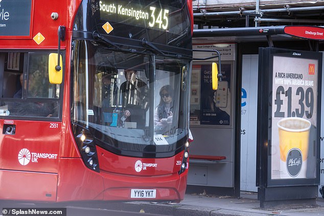 The star boarded bus 345.