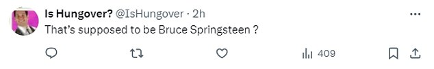 Several X users insisted that White looks nothing like Springsteen