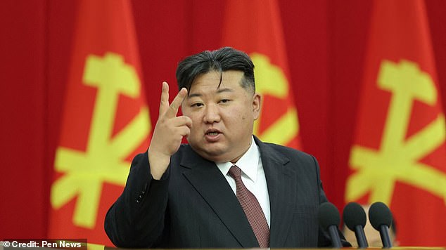 Kim Jong Un (pictured) has sent troops from his country to help Russia in its invasion of Ukraine.