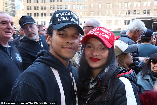 Adrian Amonta of Brooklyn and Daniella Perez of Queens at Madison Square Garden on October 27, 2024