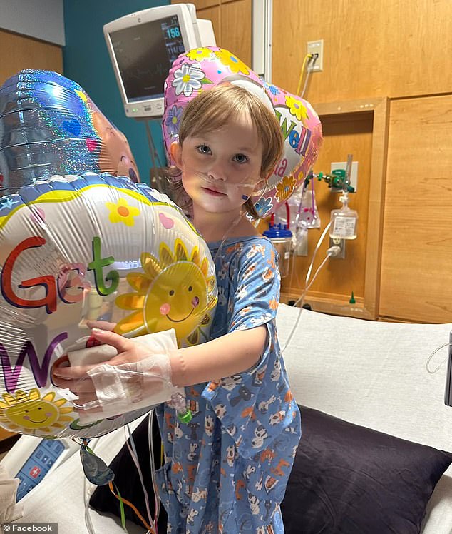 Three-year-old Alma was one of several children that doctors at Greater Baltimore Medical Center have treated so far this year with pneumonia.