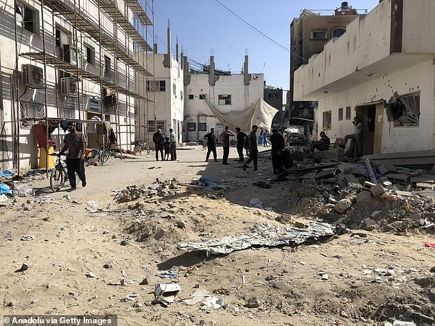 View of the destruction at the Kamal Adwan hospital after the withdrawal of Israeli forces, in the northern Gaza Strip, on October 27, 2024.