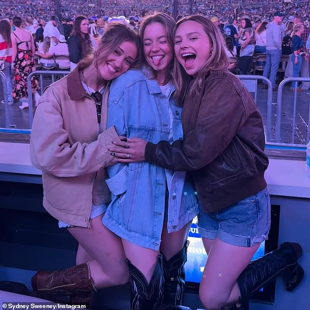 The Euphoria star, 27, appeared to be having fun with friends Kaylee McGregor and Jayde Emory Hafner at the $24.5 million show.