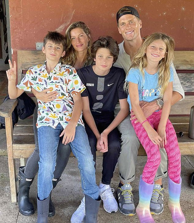 The supermodel, 44, is already the mother of her son Benjamin, 14, and daughter Vivian, 11, from her marriage to former NFL star Tom Brady.