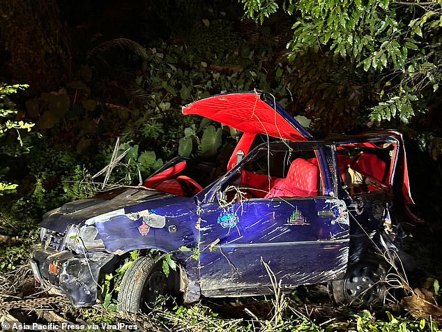 Paramedics found Whalley's modified blue Isuzu with red leather seats badly damaged in a ditch on a bend in the road in Nakhon Si Thammarat, southern Thailand.