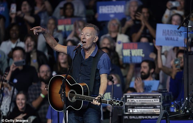 Bruce Springsteen performed ahead of Obama and said of Harris: 