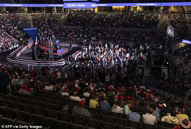 Thousands of Trump supporters packed McCamish Pavilion in Atlanta, Georgia