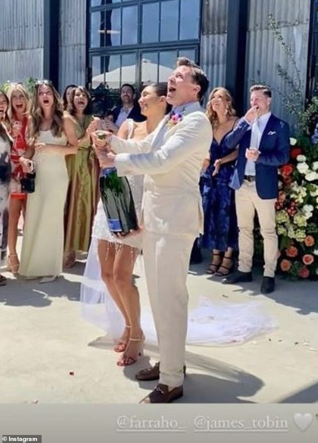 The 44-year-old married his sweetheart in a low-key ceremony at the Junee chocolate and liquorice factory in the Riverina region of New South Wales.