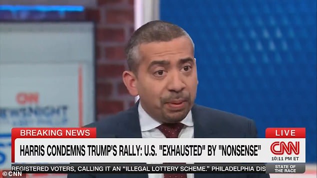 Ryan Gidursky, author and founder of the PAC 1776 Project, was responding to left-wing British commentator and Zeteo founder Mehdi Hasan (pictured) on Abby Phillip's show.