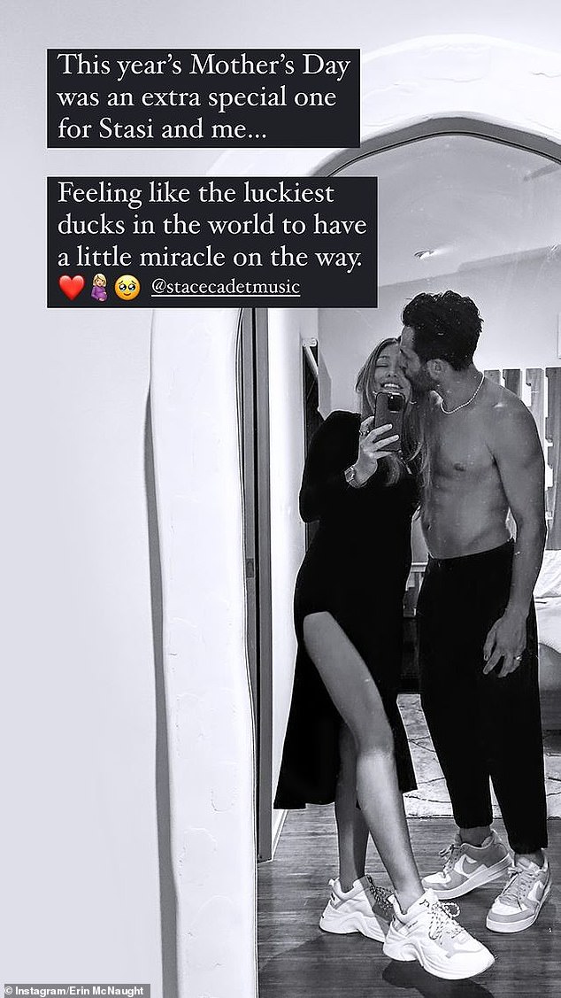 Erin confirmed the news of her third pregnancy in an adorable Instagram post shared on Mother's Day in Australia.