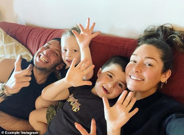 Erin already shares two sons, Evander, seven, and Ennio, five, with her singer ex-husband, Example, whose real name is Elliot John Gleave (all pictured in 2021).