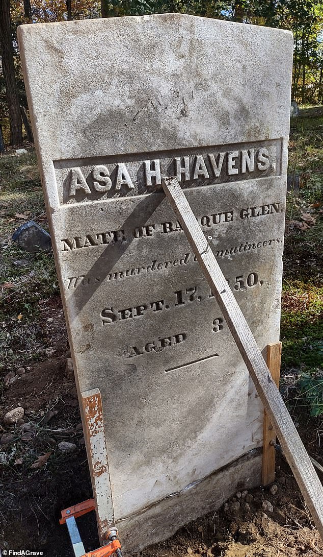 The young sailor's tombstone has been restored and the mystery is finally solved.