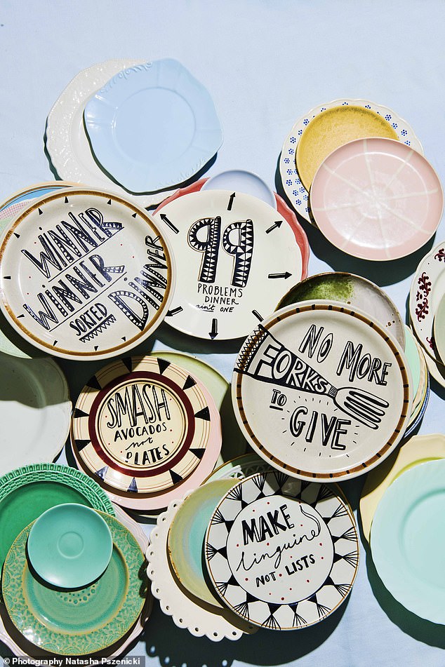 Each plate is adorned with identifiable phrases inspired by the country's mealtime complaints.