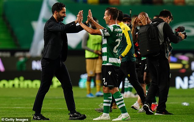 Joao Pereira, right, who played with Amorim in 2021, is expected to take over at Sporting