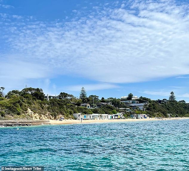 Tribe shared a photo of Portsea's Fishermans Beach, known as the millionaires' playground, where his mother Julie and stepfather Dave Simmons are believed to own a holiday home.