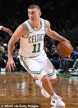 Pritchard playing for the Boston Celtics