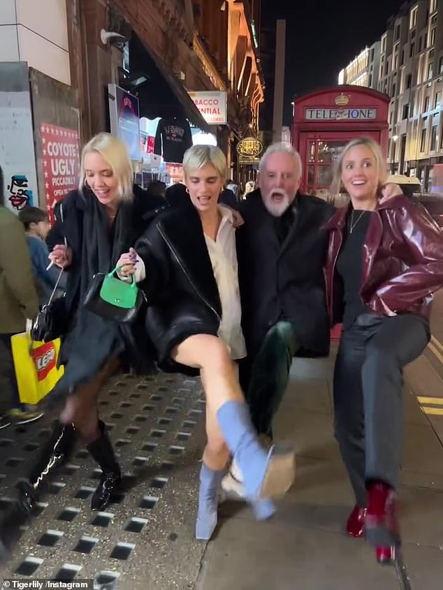 After the special launch event at London's Ham Yard Hotel, Tigerlily Roger did the Can-Can in Soho with her daughters Tigerlily (centre), Rory (right) and Lola (left).