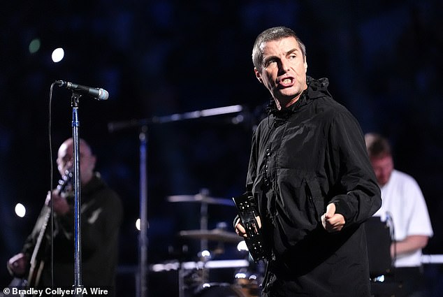 The band will also embark on a tour of the United States, Canada and Australia (pictured, Liam Gallagher).