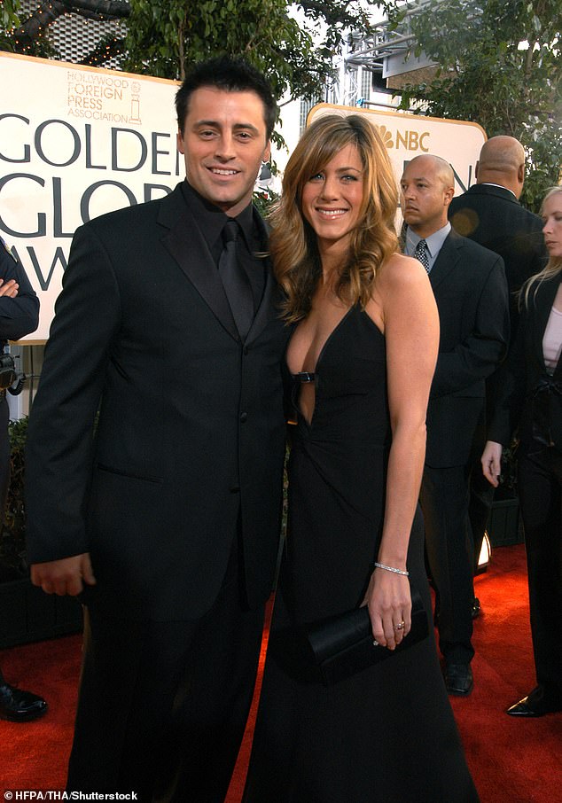 The actor, 57, has rarely been seen in public since Matthew's death and some of his fellow Friends actors are said to be worried about him (pictured with Jennifer Aniston in 2004).