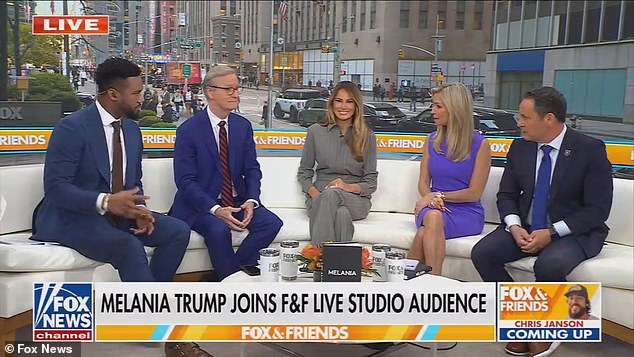 The former First Lady and mother of one, 54, appeared on Fox & Friends on Tuesday morning to talk about her new memoir, Melania, which hit stands earlier this month.