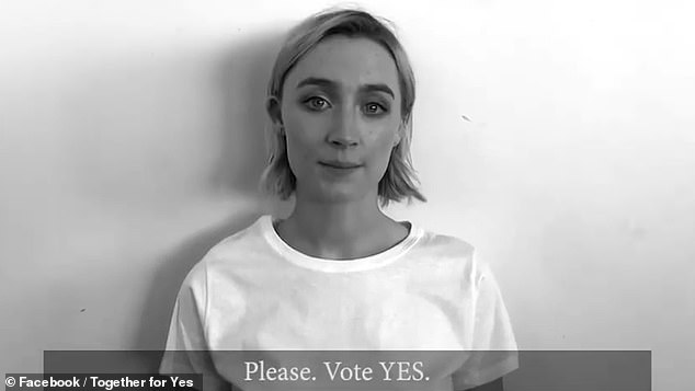 Saoirse was candid about her feminist beliefs before Ireland's 2018 abortion referendum, when she appeared in a video for a national campaign to scrap the 8th Amendment.