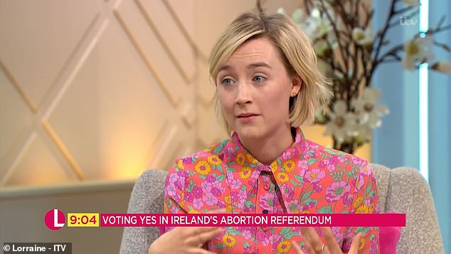 Appearing on Lorraine, he explained: 'I'm totally in favor of voting Yes, a lot of people I know are. There are so many people every day who have to travel abroad to get abortions and this will simply give people the choice and give women full right and ownership over their body