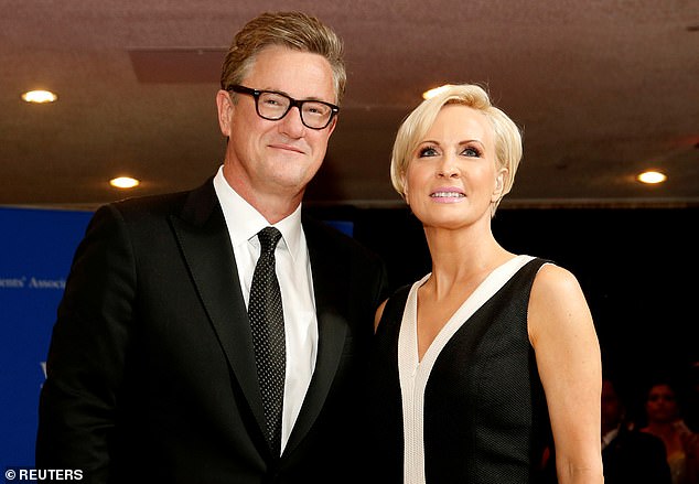 Scarborough and his co-host and wife Mike Brzezinski had featured a story in the New York Times about Clark's parents, the couple seen here in 2015.