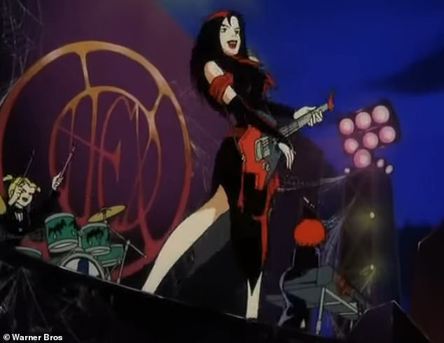 In a playful touch, he imitated playing guitar to the song Hex Girl from the soundtrack of the 1999 cartoon Scooby-Doo And The Witch's Ghost.