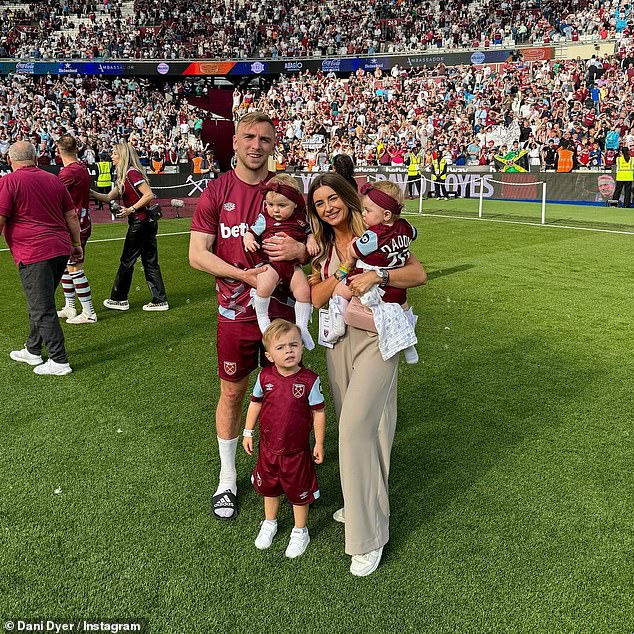 Dani and Jarrod have been dating since 2021 and share twin daughters Summer and Star, 17 months, while Dani is also mom to son Santiago, three, with ex-boyfriend Sammy Kimmence (pictured with the kids).