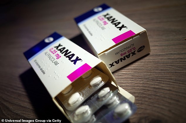 Artificial opioids, which can be hundreds of times stronger than heroin and kill in small doses, are being mixed with fake drugs like Xanax (pictured) by unscrupulous drug suppliers.