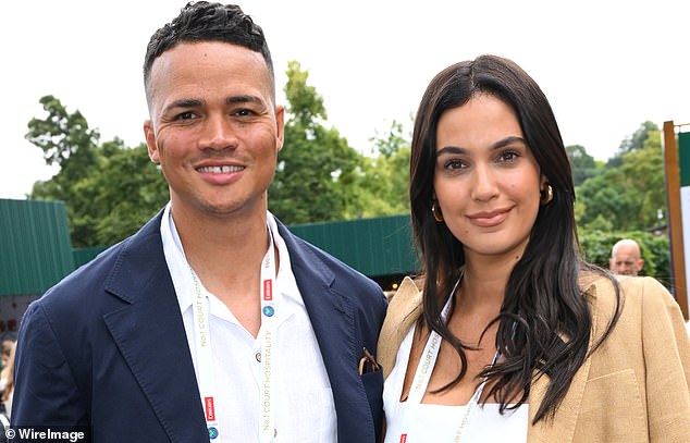 ELECTRONIC INFIDELITY: Former footballer and BBC Sport presenter Jermaine Jenas (left) admitted sending inappropriate text messages to women at the BBC while married to Ellie Penfold (right). This form of infidelity has become more common due to the rise of social media and can involve online flirting, engaging in sexual conversations, or exchanging explicit images.