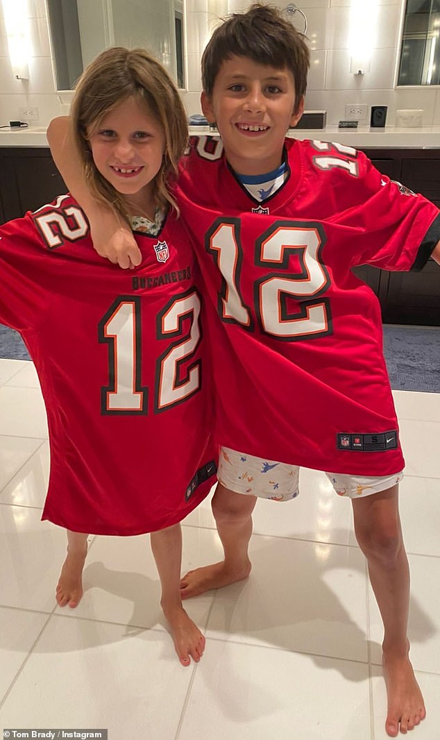 The former Victoria's Secret Angel already shares two children with ex-husband Tom Brady, son Benjamin, 14, and daughter Vivian, 11, seen here when they were younger.