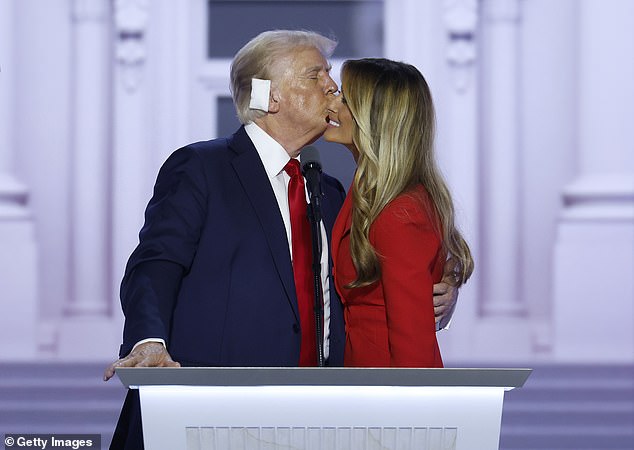 Melania has otherwise not shown up for her husband in any meaningful way on the 2024 campaign trail. Her appearance at this summer's Republican National Convention (pictured) was minimal, to say the least.