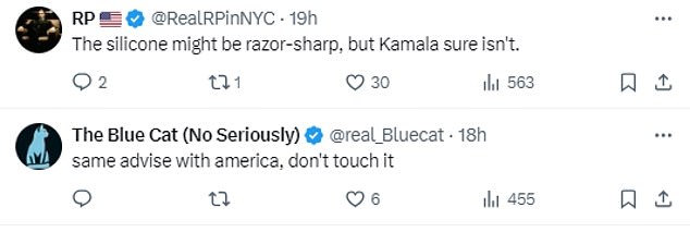 1730232364 144 Kamala Harris roasted for trying to touch razor sharp silicon