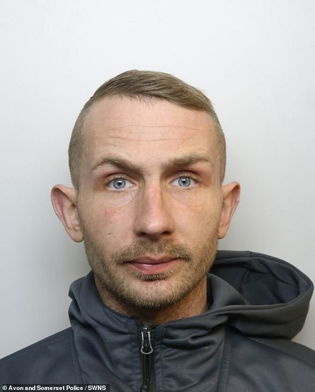 Chad Lambert (pictured) pleaded guilty to aggravated robbery at Bristol Magistrates' Court last week and was sentenced to 26 weeks in prison.