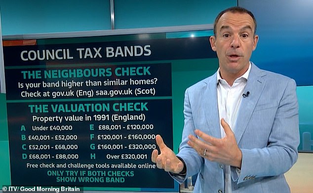 Martin Lewis (pictured) previously revealed how to check if you are overpaying council tax on Good Morning Britain.