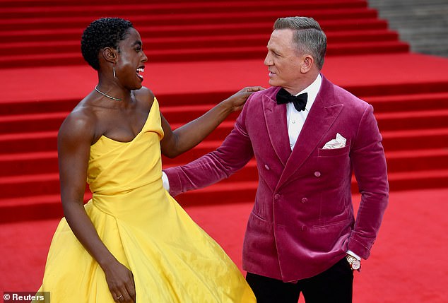 Lashana played Nomi, the new 007 agent, opposite Daniel as retired 007 agent James Bond in No Time to Die back in 2021 (pictured together in 2021)