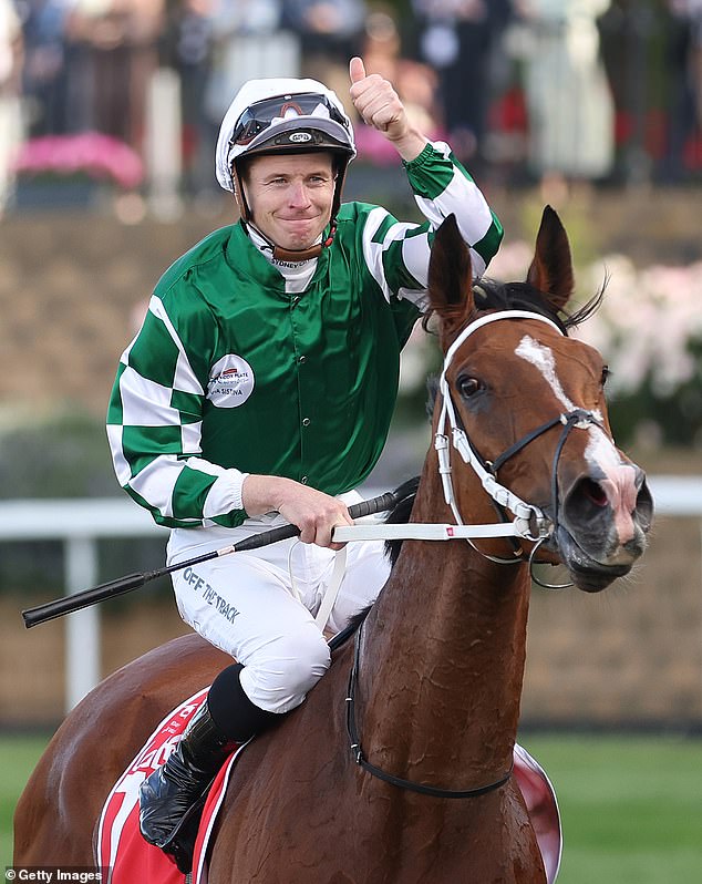 The owners have decided to rest Via Sistina (pictured after winning the Cox Plate) so she can run in the Champions Stakes at Flemington on November 9.