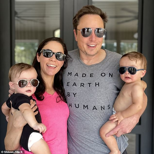 Musk shares three children, including twins, with Shivon Zilis, an executive at Musk's new brain technology company, Neuralink, (pictured together) who has already agreed to live in the Austin complex.