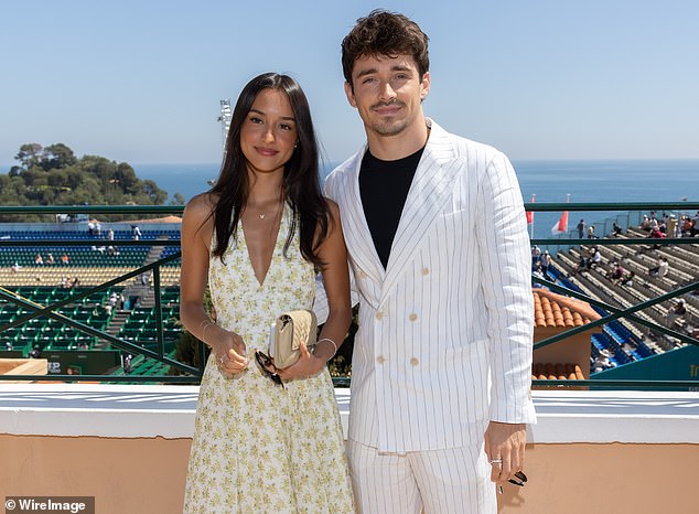 Gasly said the fan sent letters to him and his friend Charles Leclerc (pictured with teammate Alexandra Saint Mleux).