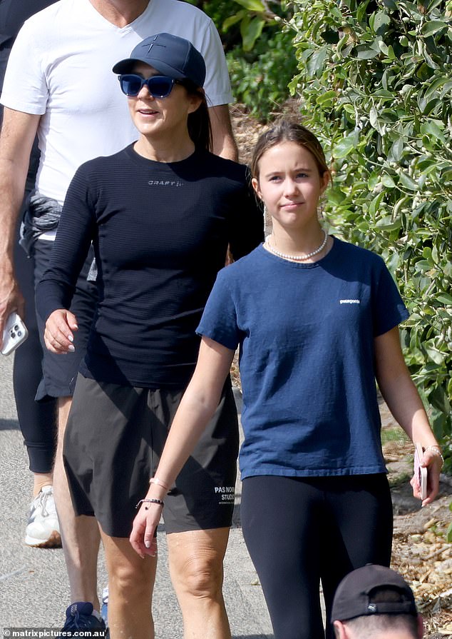 But Queen Mary appeared to be all smiles on Wednesday as she enjoyed some fun in the sun with her daughter and a friend in her home country.