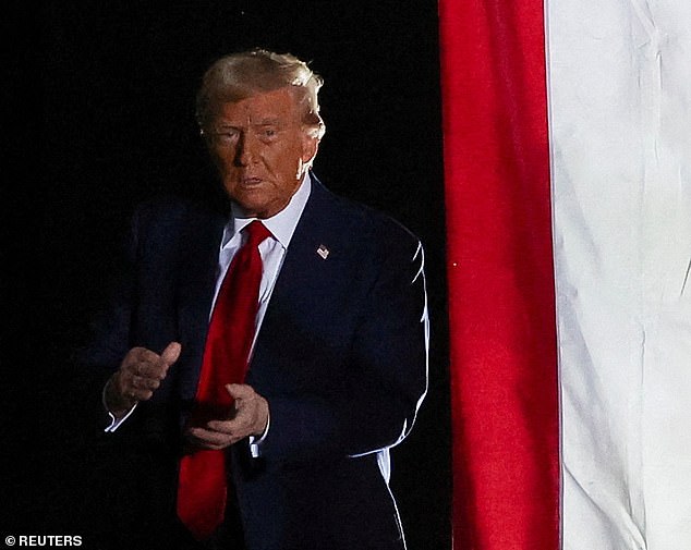 Republican presidential candidate and former US President Donald Trump attends a campaign event in Allentown, Pennsylvania, US, on October 29, 2024.