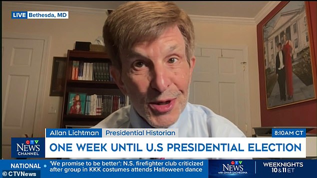 Speaking to CTV News, Lichtman said his prediction 'doesn't change from the ephemeral events of the campaign.'