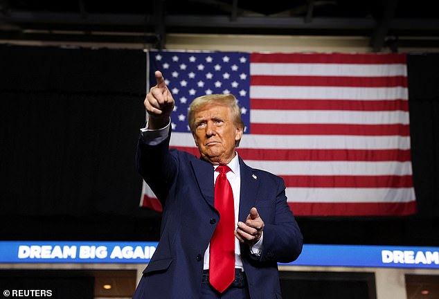 Republican presidential candidate and former US President Donald Trump attends a campaign event in Allentown, Pennsylvania, US, on October 29, 2024.