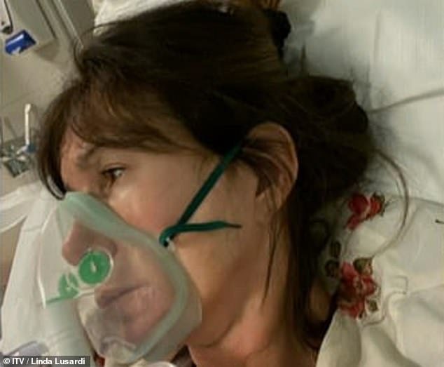 The former page three model, 66, was hospitalized in March 2020 with her husband Sam Kane, 55, after contracting the virus, which left her 