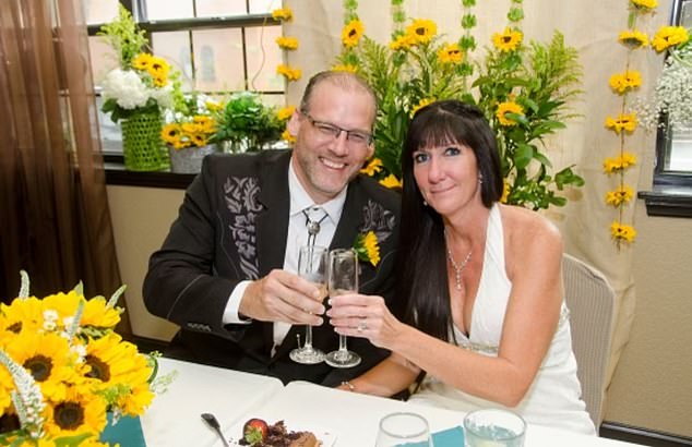 Dr. Willits is pictured above on her wedding day and before her diagnosis. She attributes her survival to a therapy that involved freezing her tumor and attacking it with immunotherapy drugs.