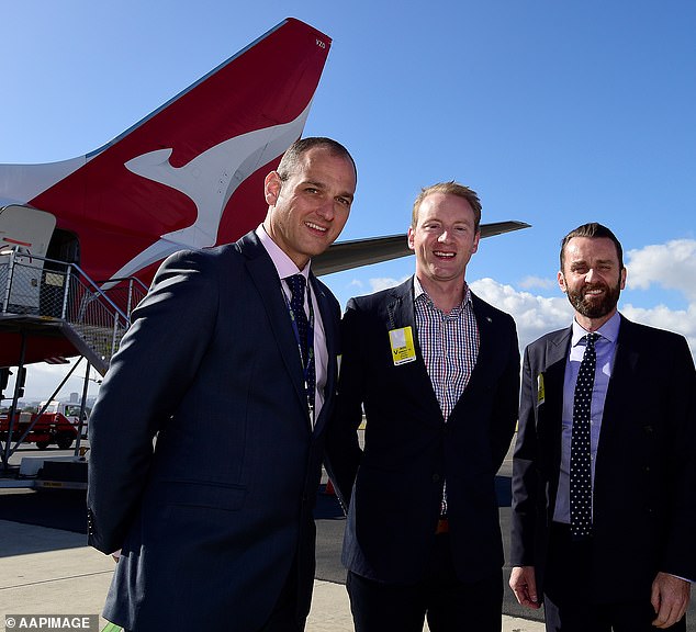 Parker's (pictured right) work at Qantas managing government relations overlapped with Albanese's time as Transport Minister.