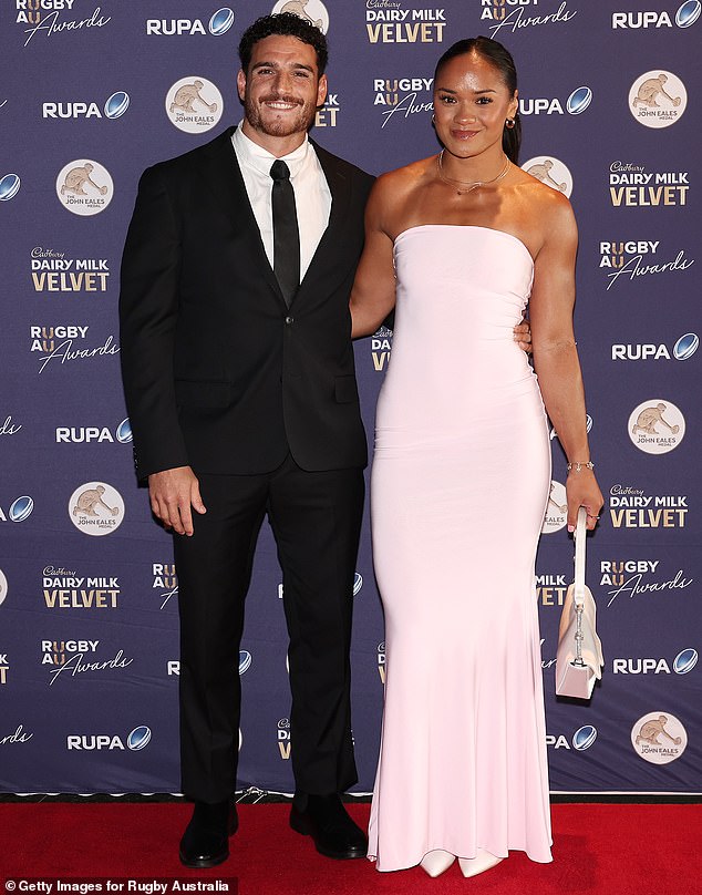 Star soccer couple Faith Nathan and Mark Gonzalez also dazzled as they partied at Australian Rugby Union's night of nights.