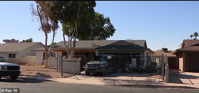 Pictured: The modest Tempe home where Hill reportedly kept his father's body for years.